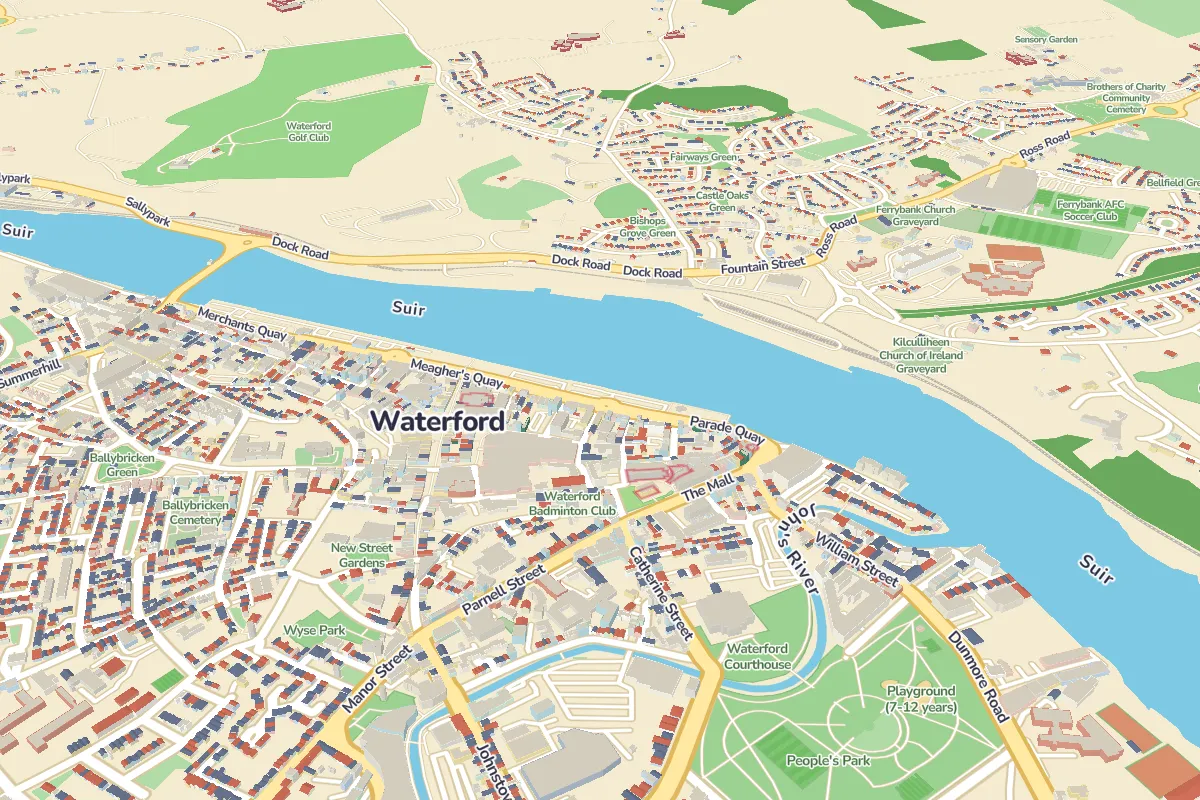 Illustrated map of Waterford